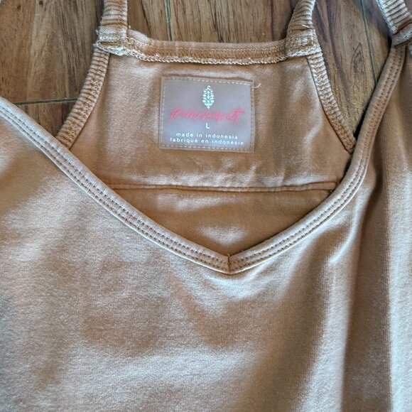 Free People Hot Shot Onesie Lot of Two (2) Toasted Coconut & Blue size L - Picture 3 of 4